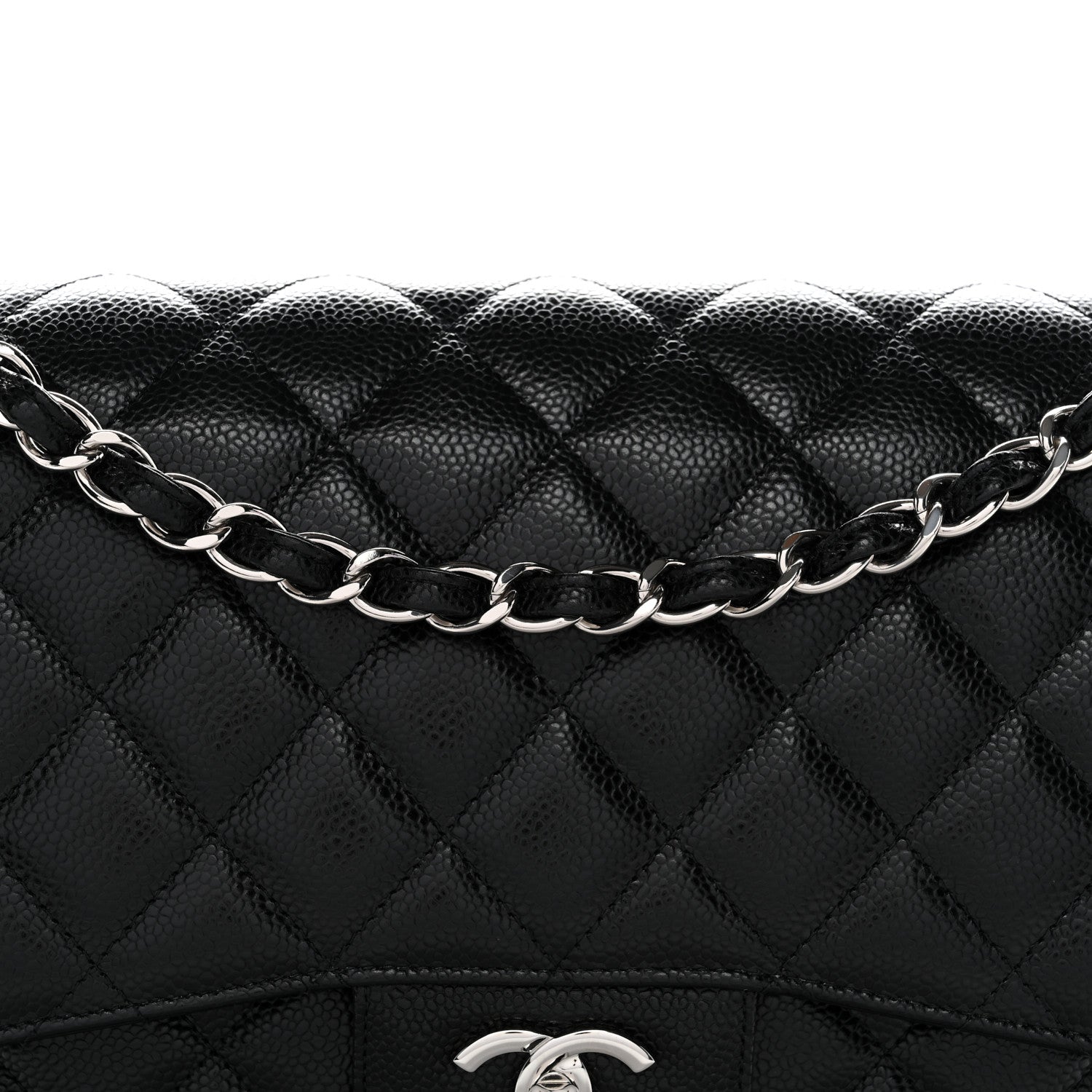 Chanel Caviar Quilted Jumbo Double Flap Black 8 of 12