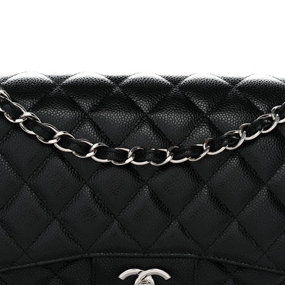 Chanel Caviar Quilted Jumbo Double Flap Black 8 of 12