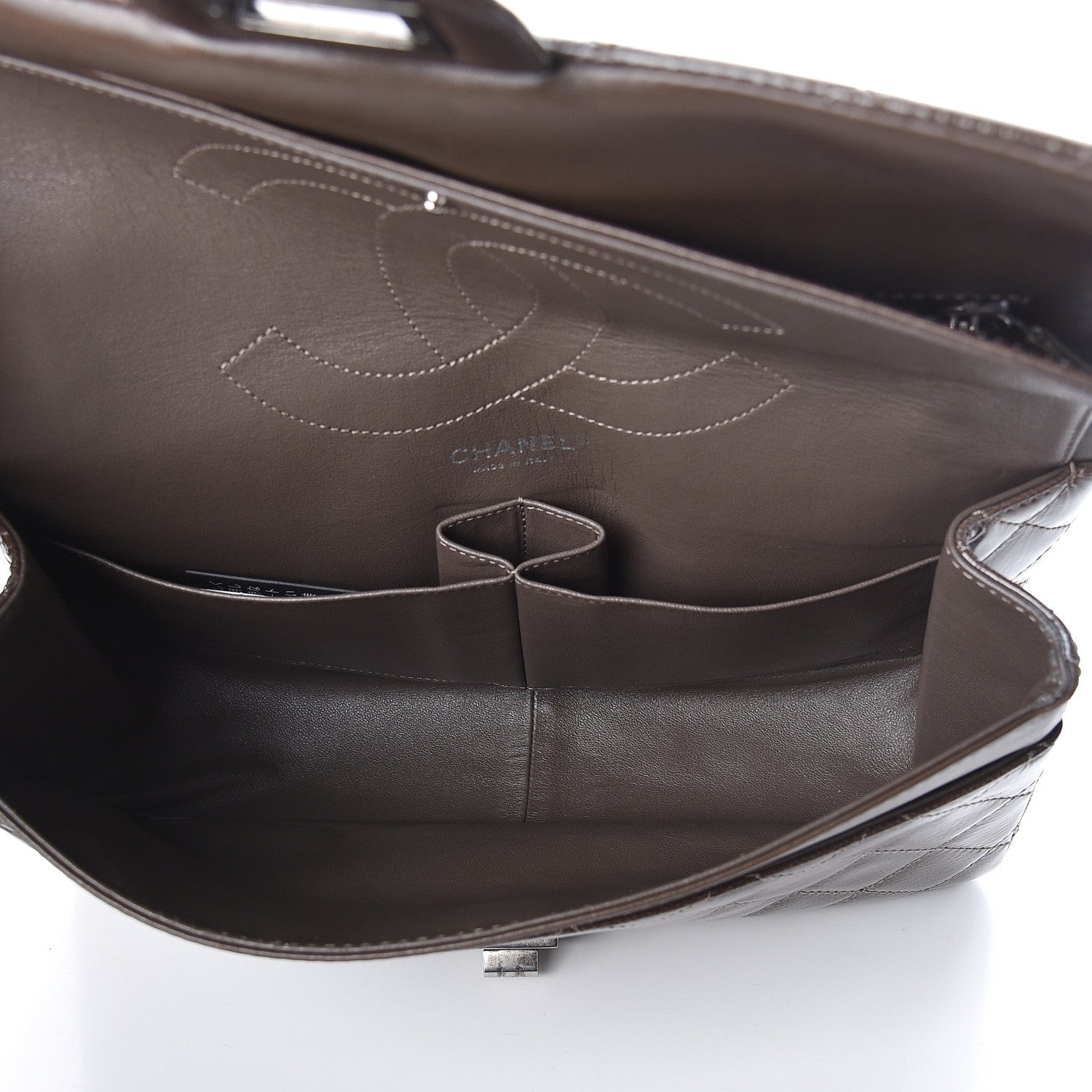 Chanel Crinkled Patent Quilted 2.55 Reissue 227 Flap Brown 5 of 13