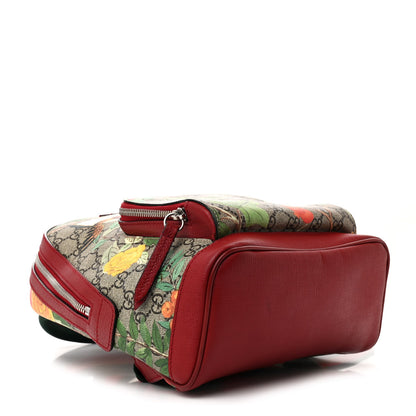 Gucci GG Supreme Monogram Tian Web Small Day Backpack Beige Multicolor Red 4 of 12