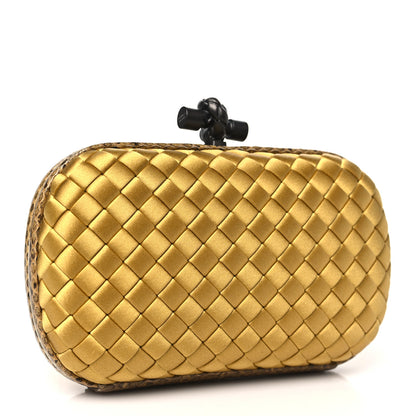 Bottega Veneta Satin Intreccio Impero Ayers Knot Clutch Duchesse 3 of 9