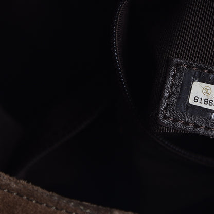 Chanel Suede Stitched Hobo Brown 7 of 11