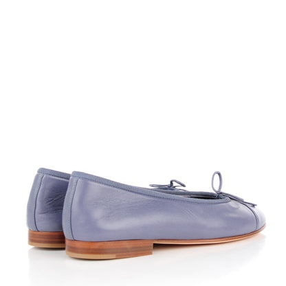 Chanel Lambskin CC Cap Toe Ballerina Flats 35 Purple 4 of 9