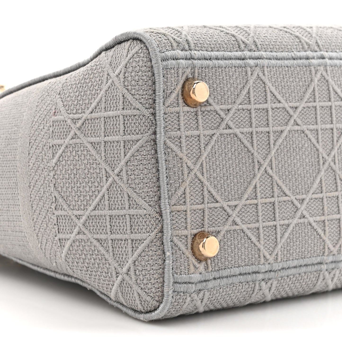 Canvas Embroidered Cannage Medium Lady D-Lite Gray