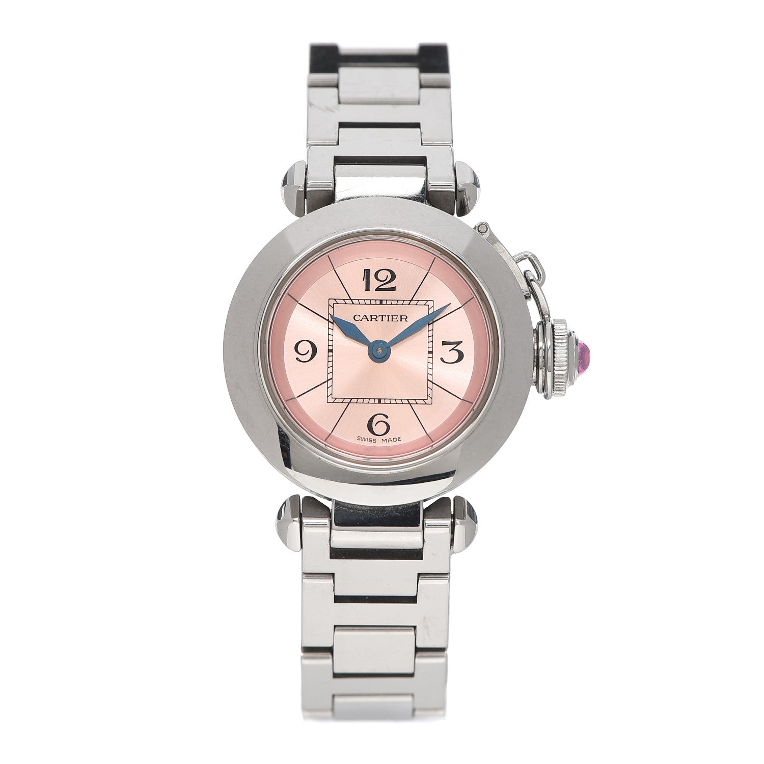 Cartier Stainless Steel 27mm Miss Pasha Quartz Watch Pink 1 of 6