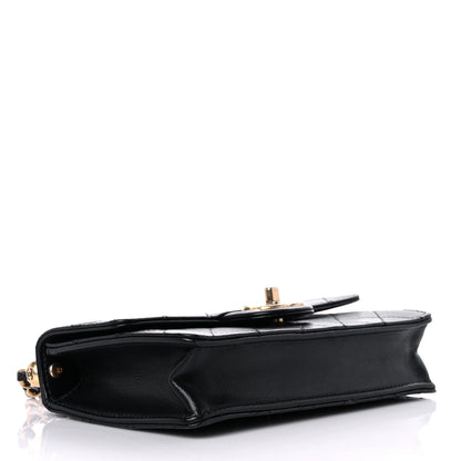 Chanel Goatskin Quilted Logo Small Chic Flap Black 3 of 18