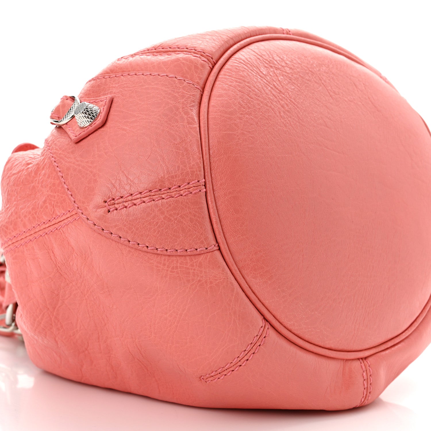 Balenciaga Agneau Giant 12 Silver Hardware Mini Pompon Rose Azalee 9 of 10