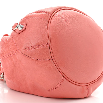 Balenciaga Agneau Giant 12 Silver Hardware Mini Pompon Rose Azalee 9 of 10