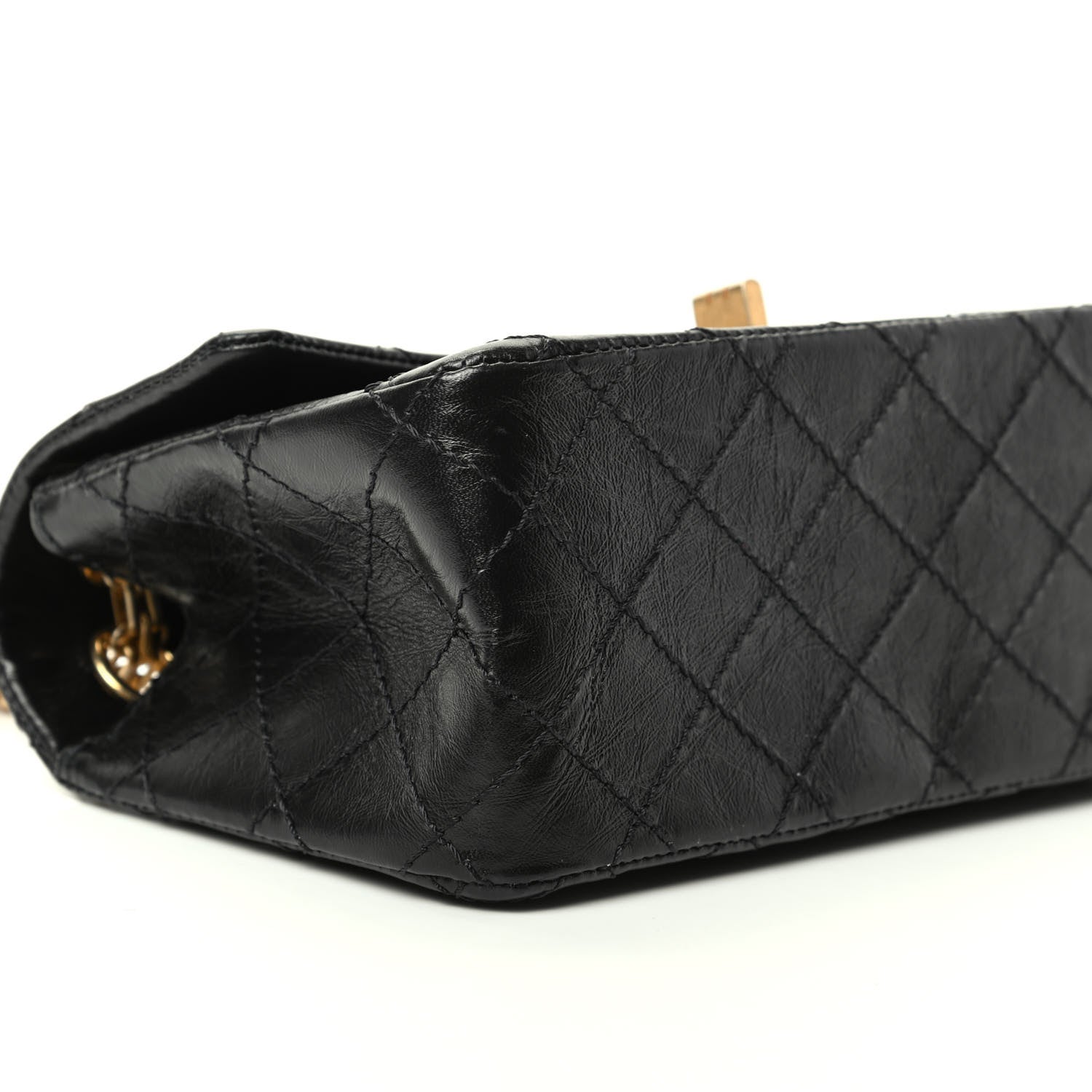 Chanel Aged Calfskin Quilted 2.55 Reissue Mini Flap Black 6 of 10