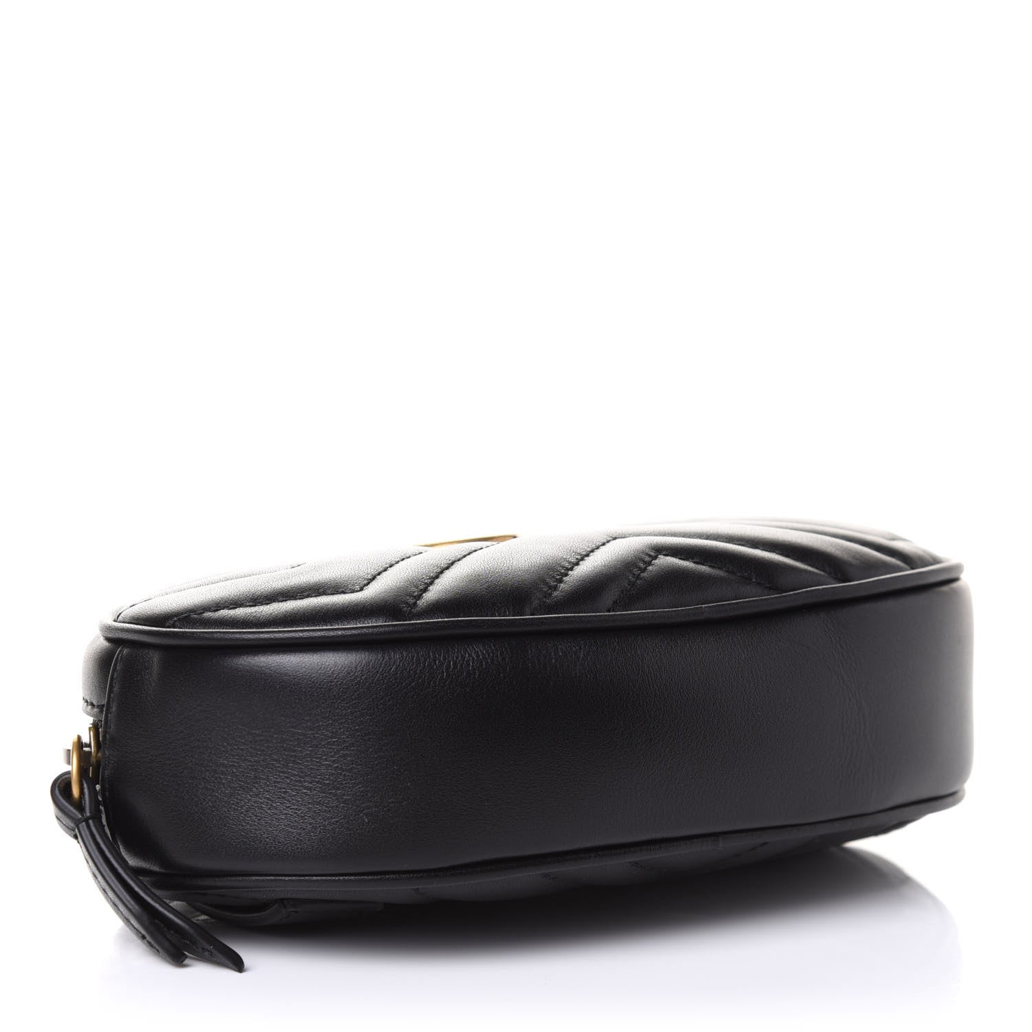 Gucci Calfskin Matelasse GG Marmont Belt Bag 85 34 Black 4 of 13