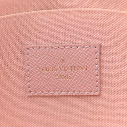 Louis Vuitton Damier Azur Pochette Felicie Chain Wallet Rose Ballerine 7 of 13