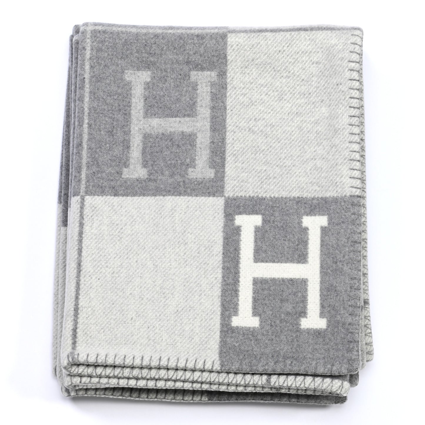 Wool Cashmere Avalon III Blanket Ecru Gris Clair