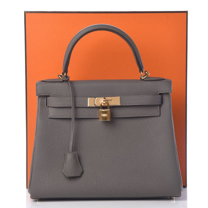 Hermes Togo Kelly Retourne 28 Etain 12 of 12