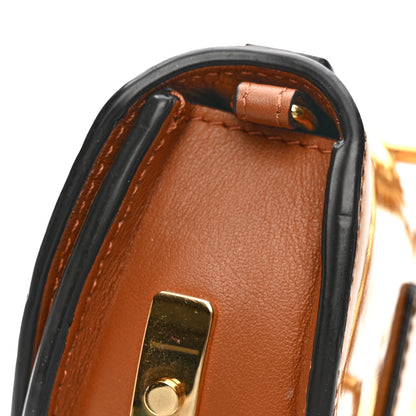 Chloe Spazzolato Sfumato Lambskin Calfskin Small Nile Bracelet Minaudiere Bag Caramel 14 of 15