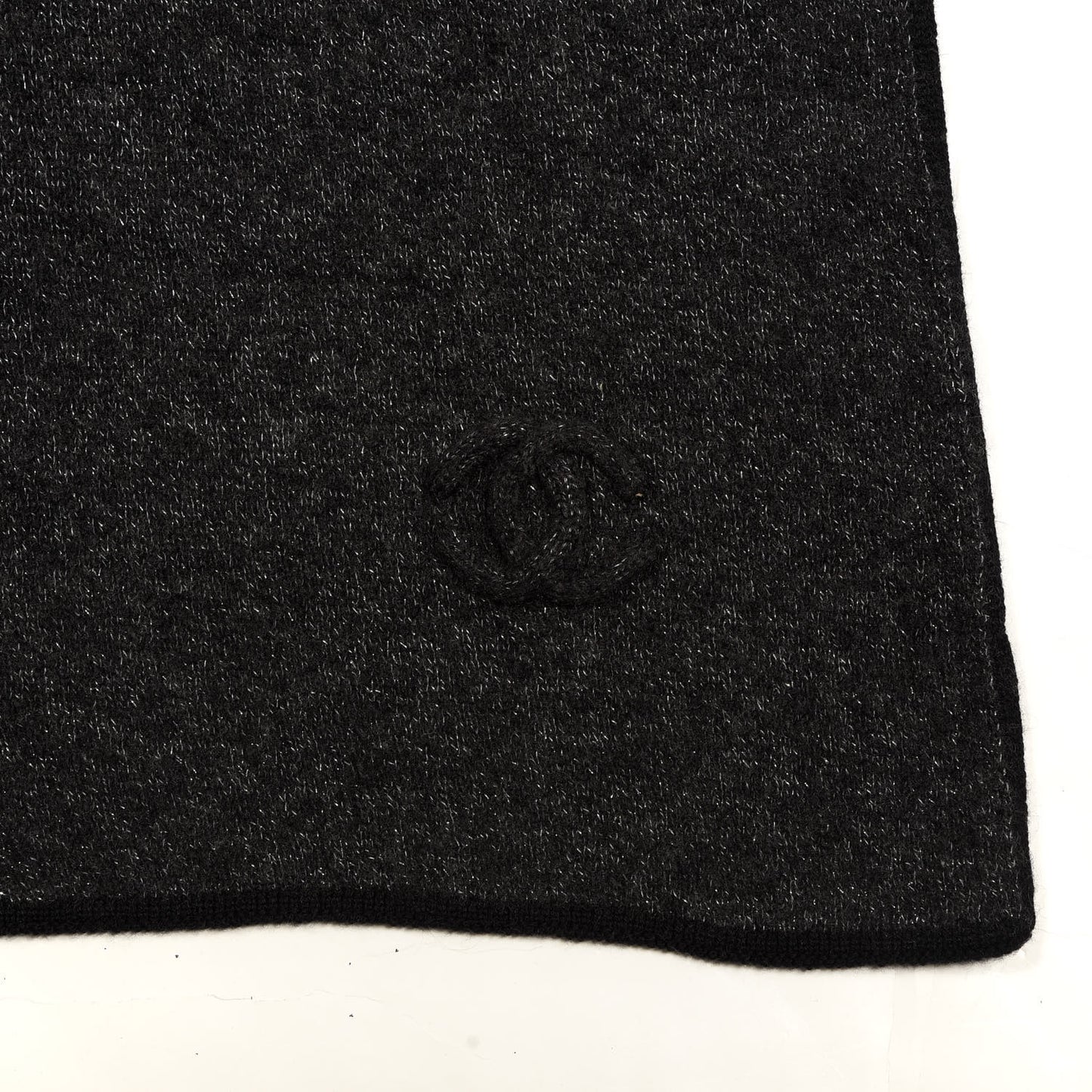 Cashmere Silk Blend CC Scarf Black