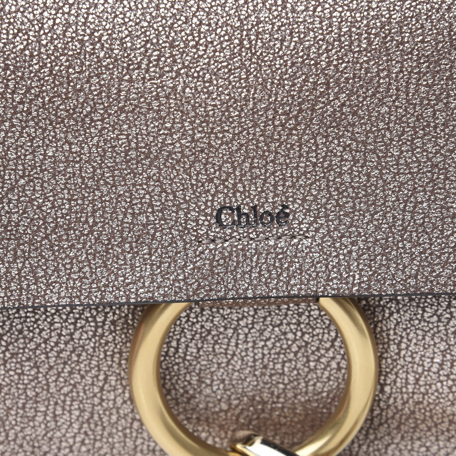 Chloe Metallic Goatskin Small Faye Shoulder Bag Gold 9 of 9