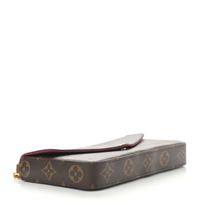 Louis Vuitton Monogram Pochette Felicie Chain Wallet Fuchsia 4 of 13