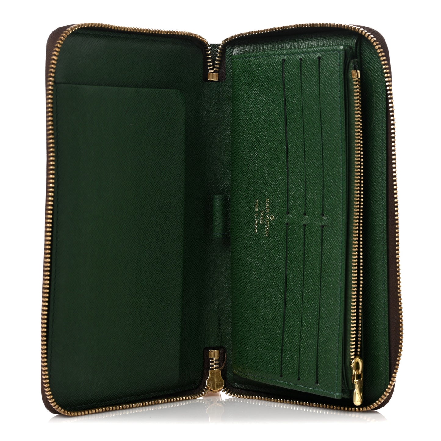 Monogram Groom Zippy Organizer Wallet Green