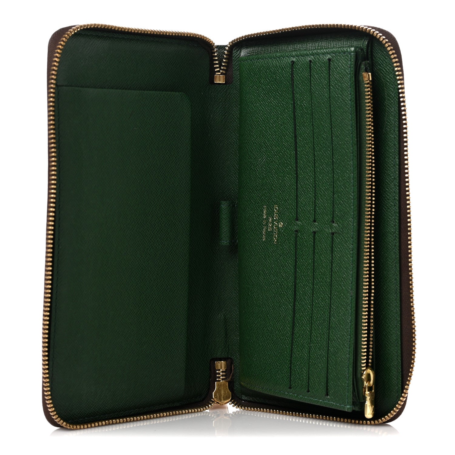 Louis Vuitton Monogram Groom Zippy Organizer Wallet Green 5 of 7