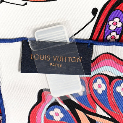 Louis Vuitton Silk World Of Love Butterfly Scarf White 3 of 8