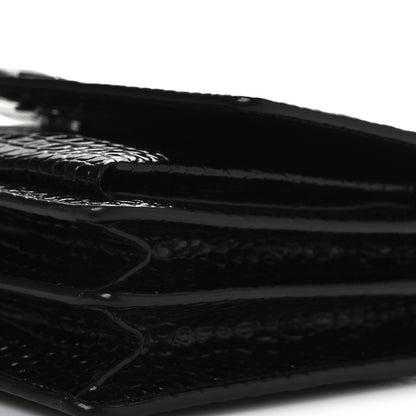 Saint Laurent Calfskin Crocodile Embossed Medium Monogram Sunset Black 9 of 9