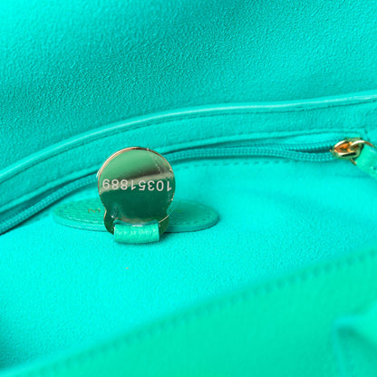 Mulberry Classic Grain Small Bayswater Satchel Aqua Green 8 of 13