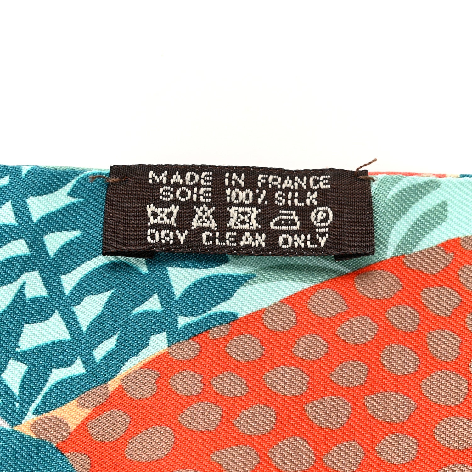 Hermes Silk Under The Waves Twilly Petrole Orange Beige 4 of 4