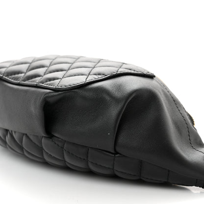 Chanel Lambskin Quilted Waist Bag Fanny Pack Black 11 of 15
