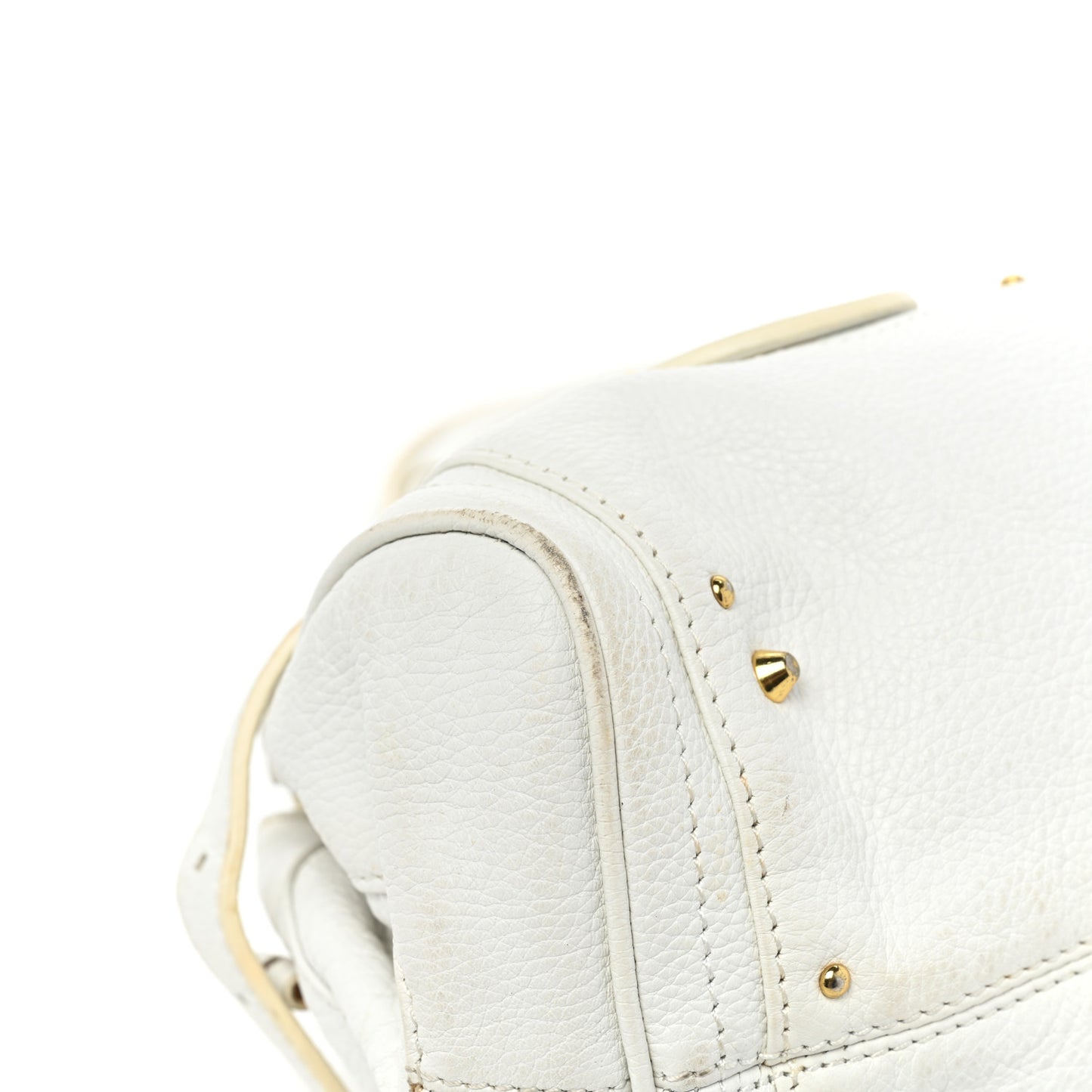 Calfskin Small Paddington Satchel White