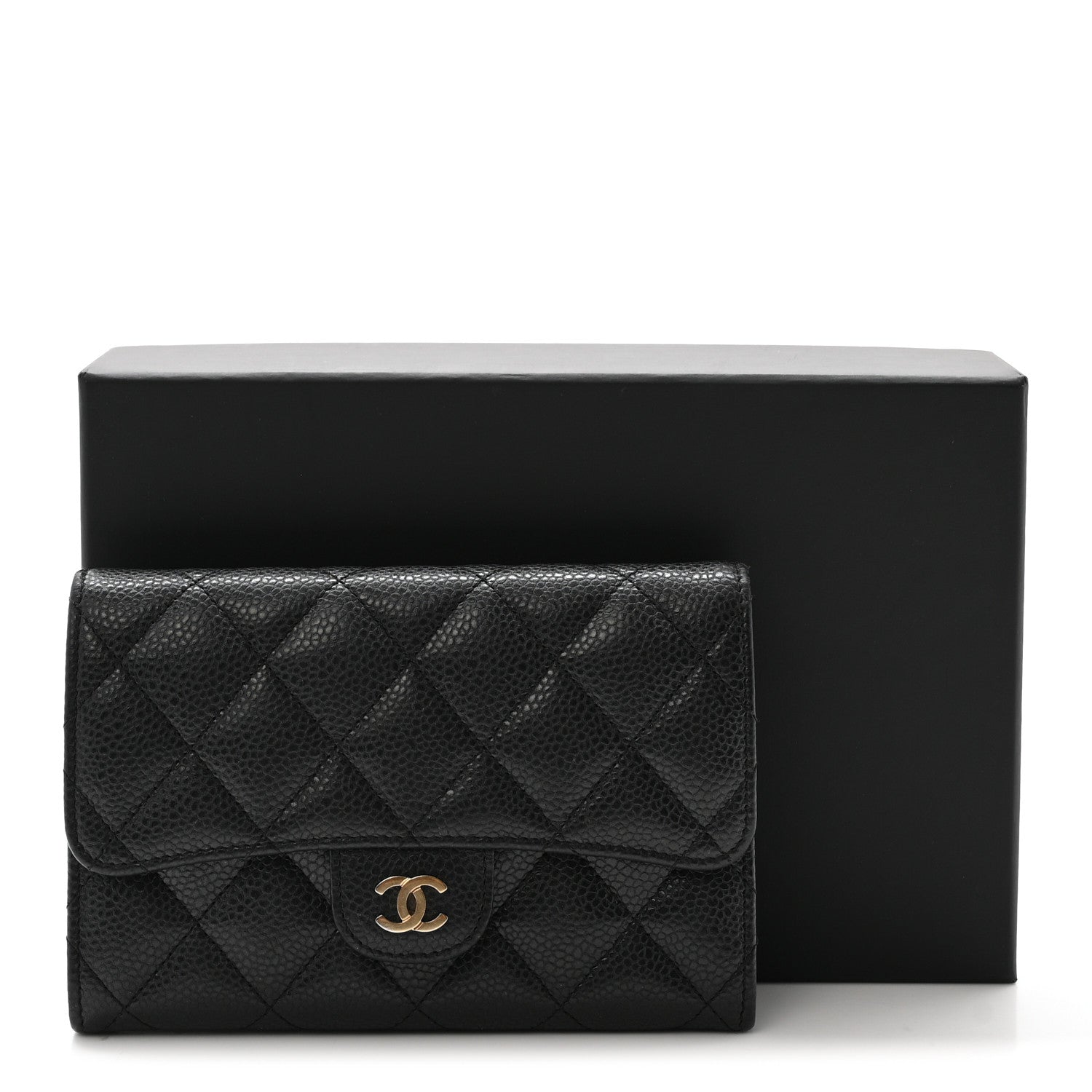 Chanel Caviar Quilted Small Flap Wallet Black 9 of 9