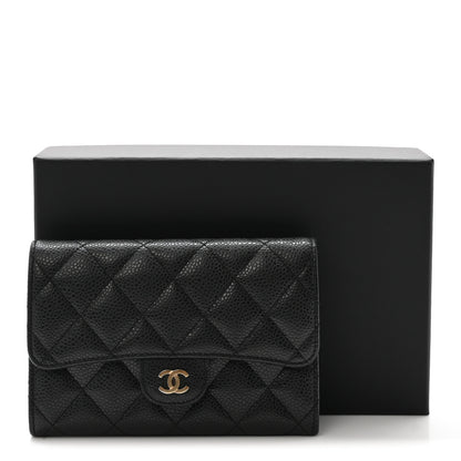 Chanel Caviar Quilted Small Flap Wallet Black 9 of 9