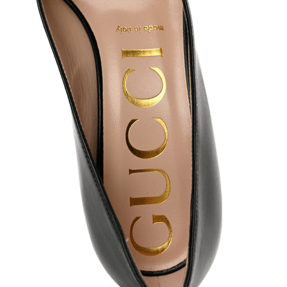 Gucci Malaga Kid Horsebit 75mm Pumps 37 Black 8 of 10
