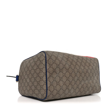 Gucci GG Plus Monogram Medium Boston USA Flag Unicef Duffle Blue 3 of 11