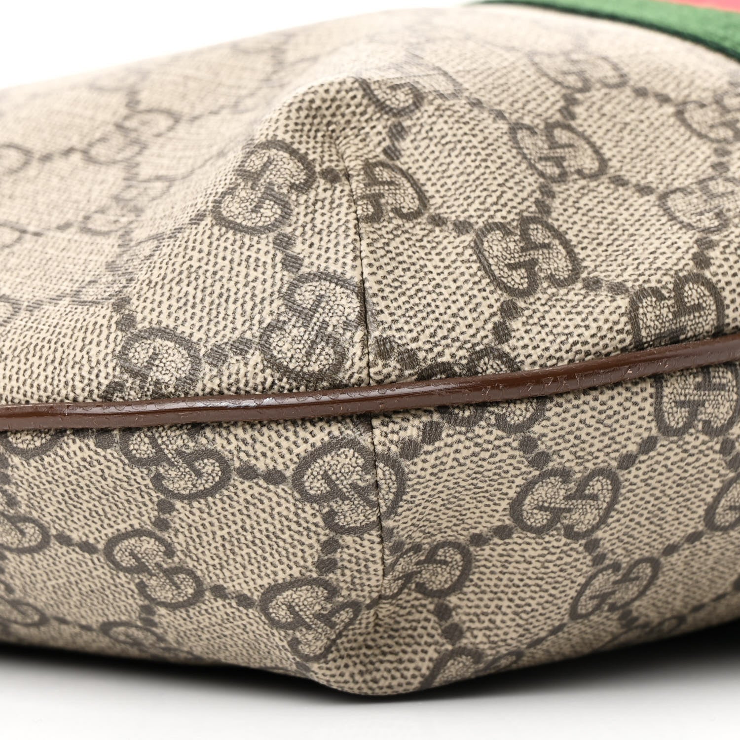 Gucci GG Supreme Monogram Web Small Ophidia Half Moon Hobo Brown 9 of 10