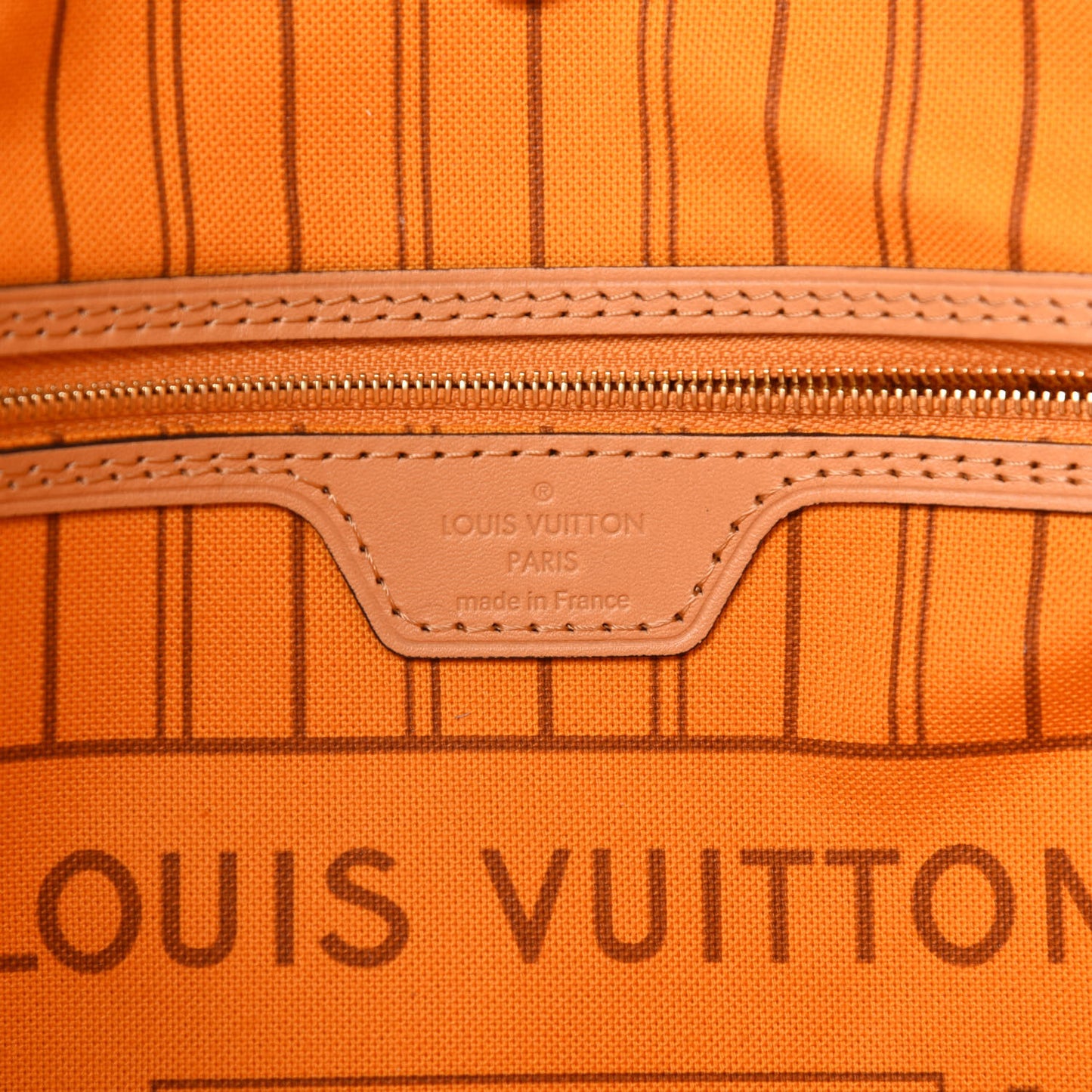 Damier Azur Braided Neverfull MM Orange