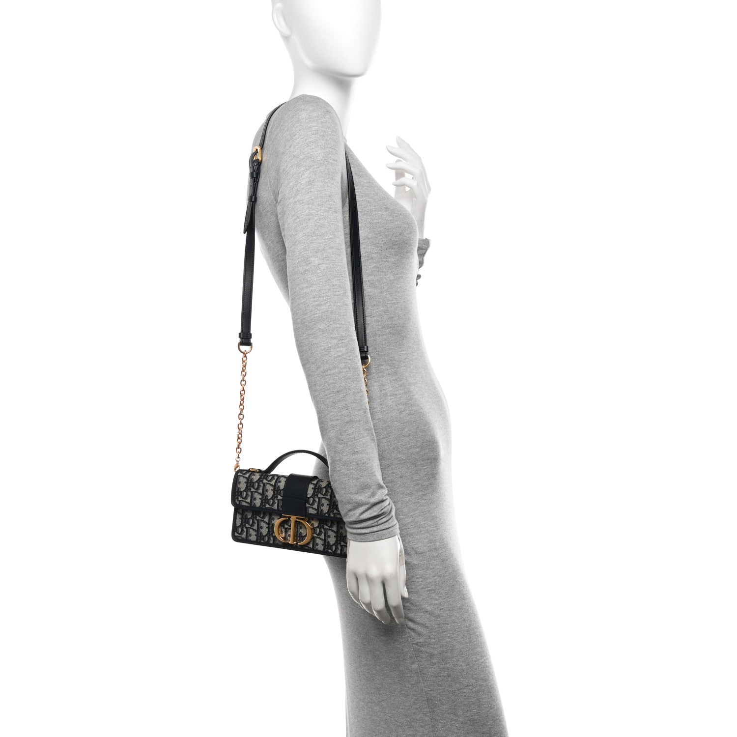 Christian Dior Oblique 30 Montaigne Mini Miss Montaigne Flap Blue 2 of 11