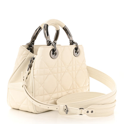 Christian Dior Calfskin Cannage Small The Lady 95.22 Ivory 3 of 10