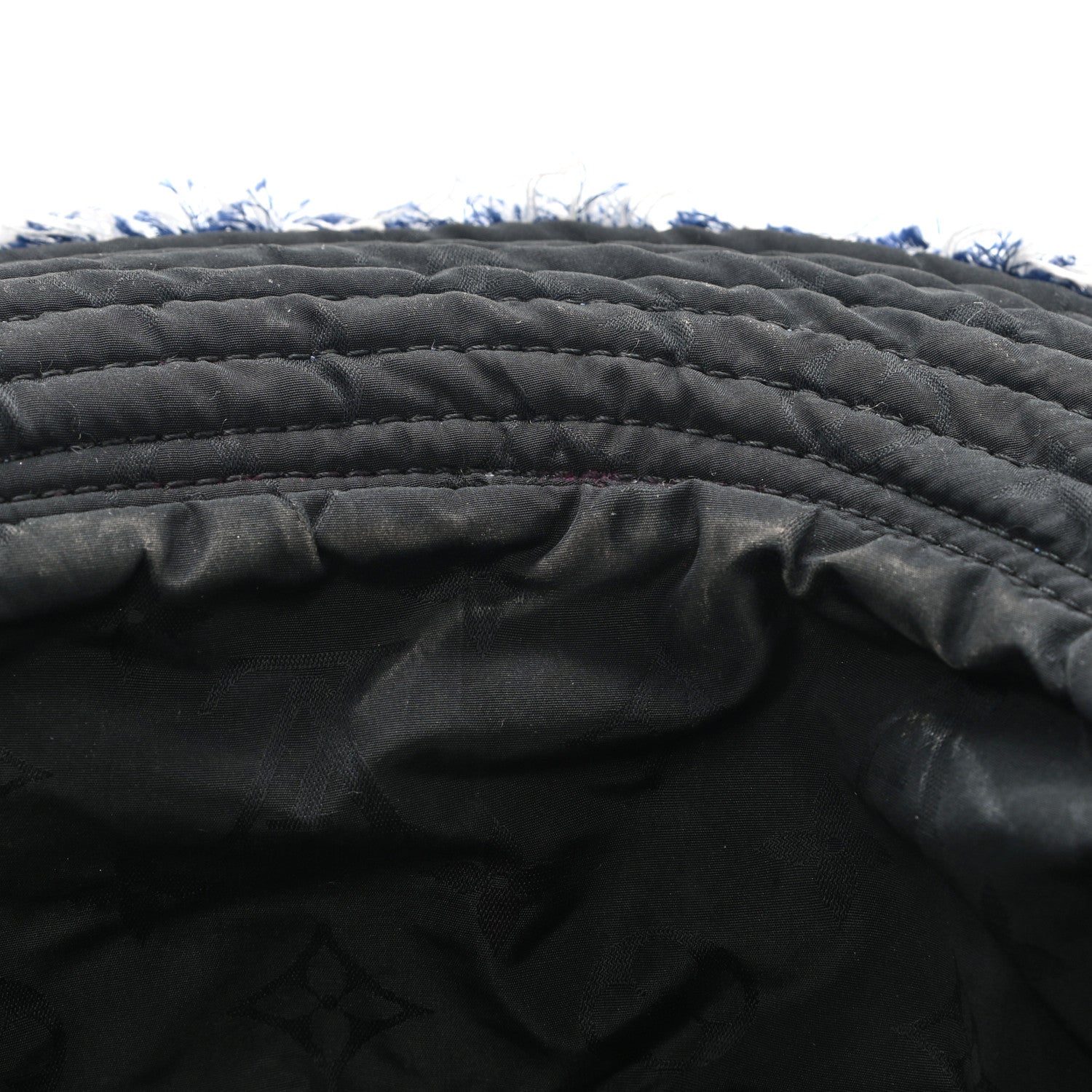 Louis Vuitton Monogram Denim Fringe Bob Bucket Hat M Blue 10 of 10