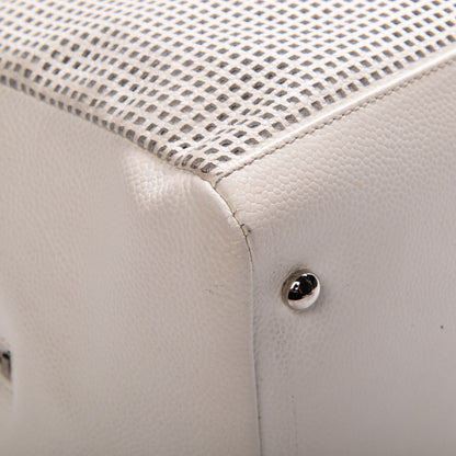 Chanel Caviar Perforated Bowler White 11 of 16