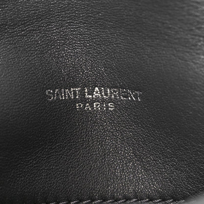 Saint Laurent Lambskin Quilted Toy Loulou Puffer Monogram Chain Satchel Storm 6 of 9