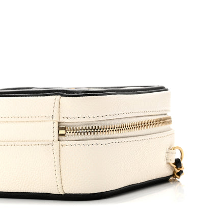 Chanel Caviar Quilted Small CC Filigree Vanity Case White Black 10 of 10