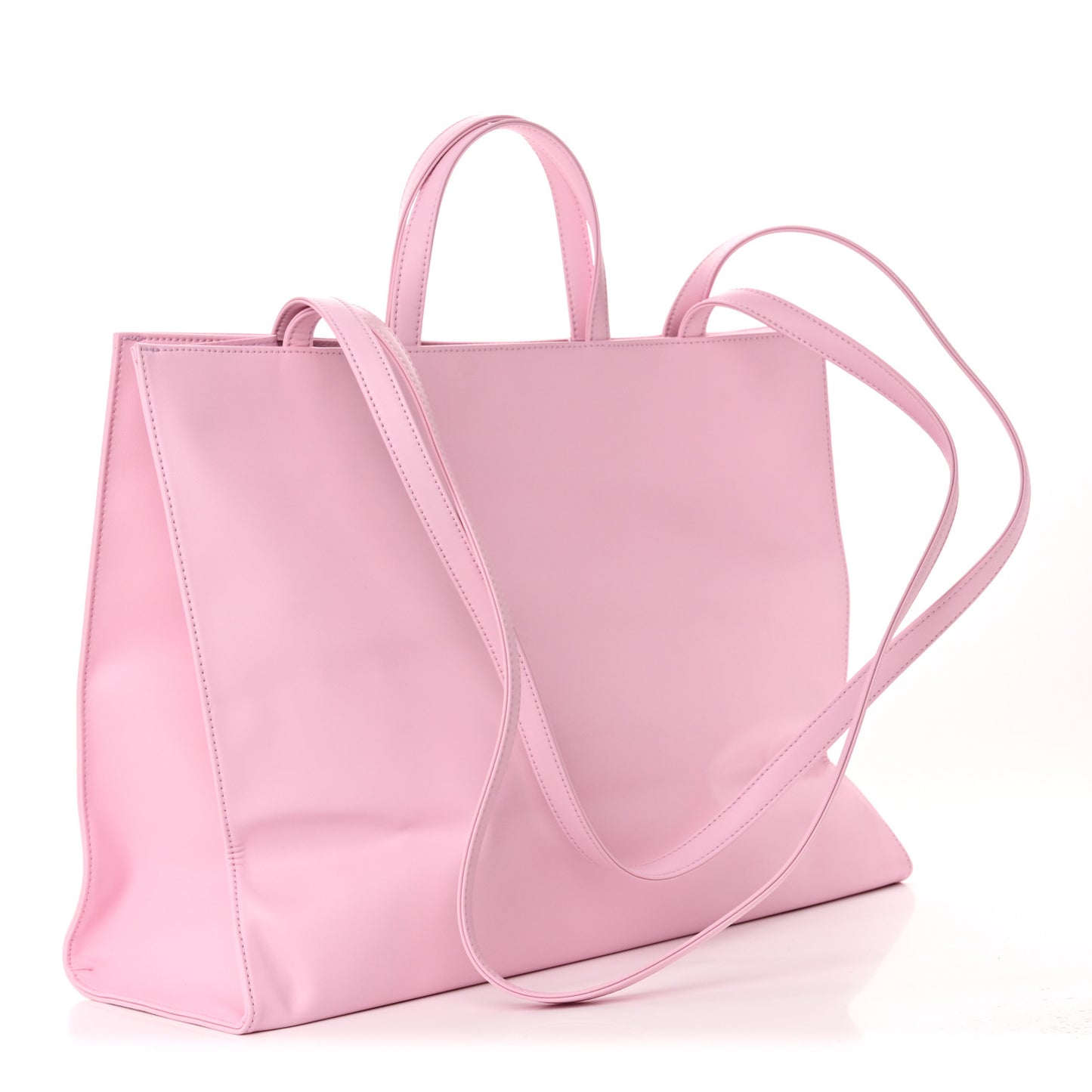 Vegan Leather Large Shopping Bag Bubblegum