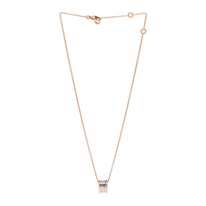 Bulgari 18K Rose White Gold B.Zero1 Pendant Necklace 3 of 6