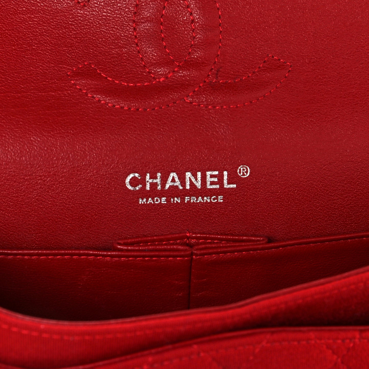 Jersey Quilted Medium Double Flap Red