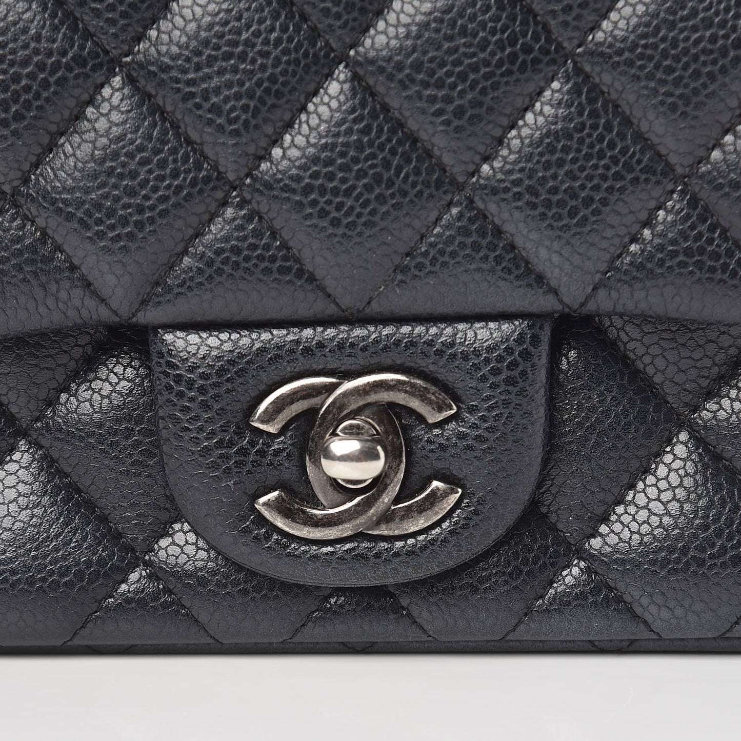 Caviar Quilted Mini Square Flap Black