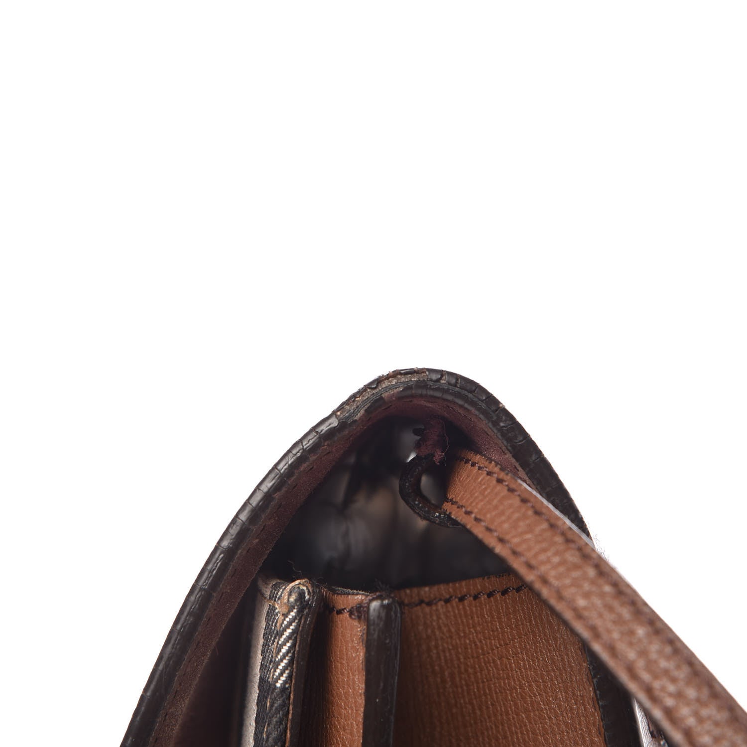 Burberry Derby Calfskin House Check Small Macken Crossbody Bag Tan 12 of 16
