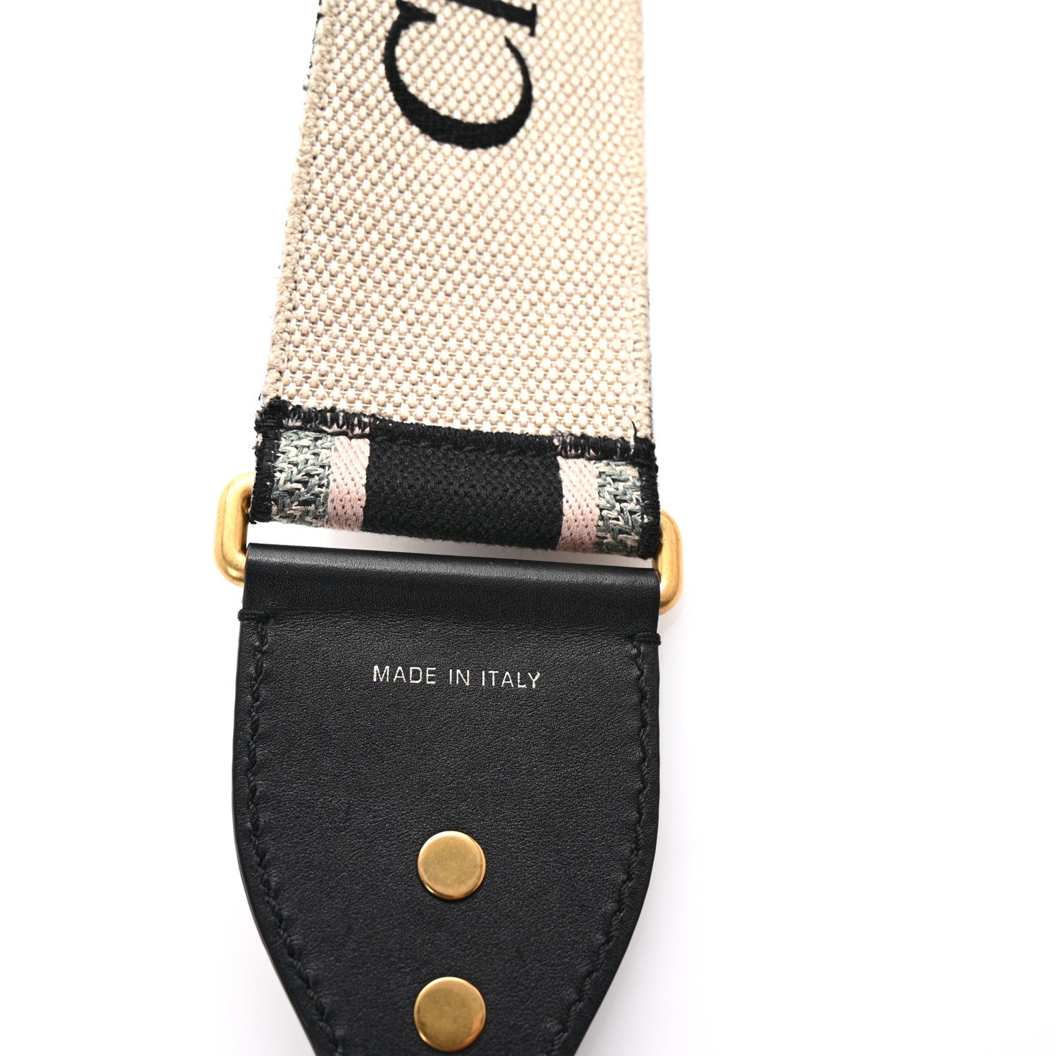 Christian Dior Canvas Embroidered Shoulder Strap Rose Multicolor 4 of 4