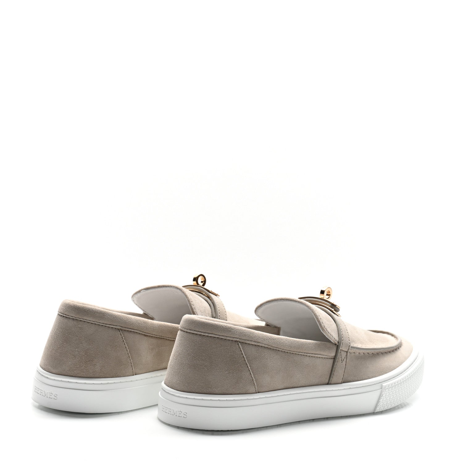 Hermes Suede Goatskin Game Slip On Sneakers 38 Beige Esquisse 5 of 9