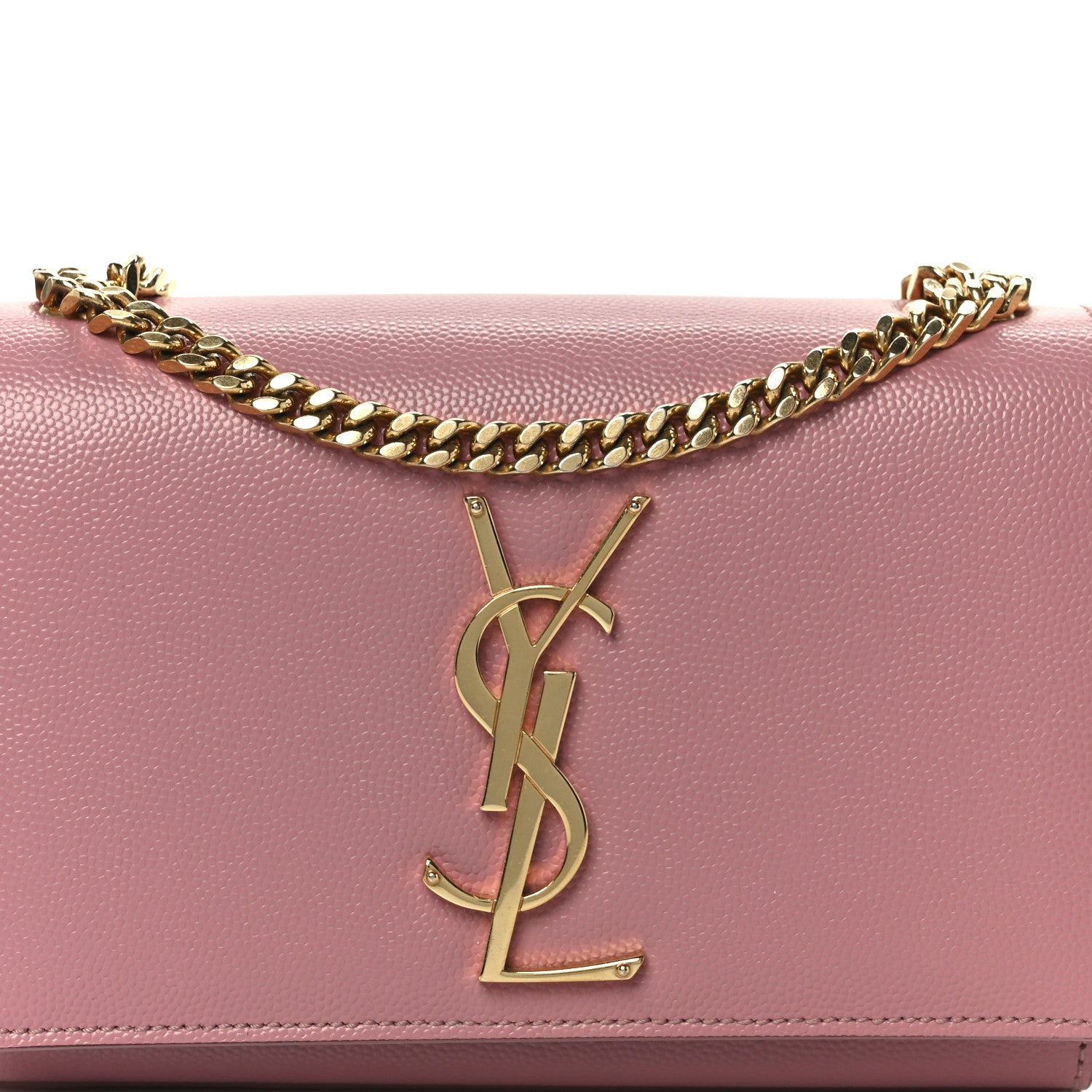 Saint Laurent Grain De Poudre Small Monogram Kate Satchel Dark Rose 9 of 11