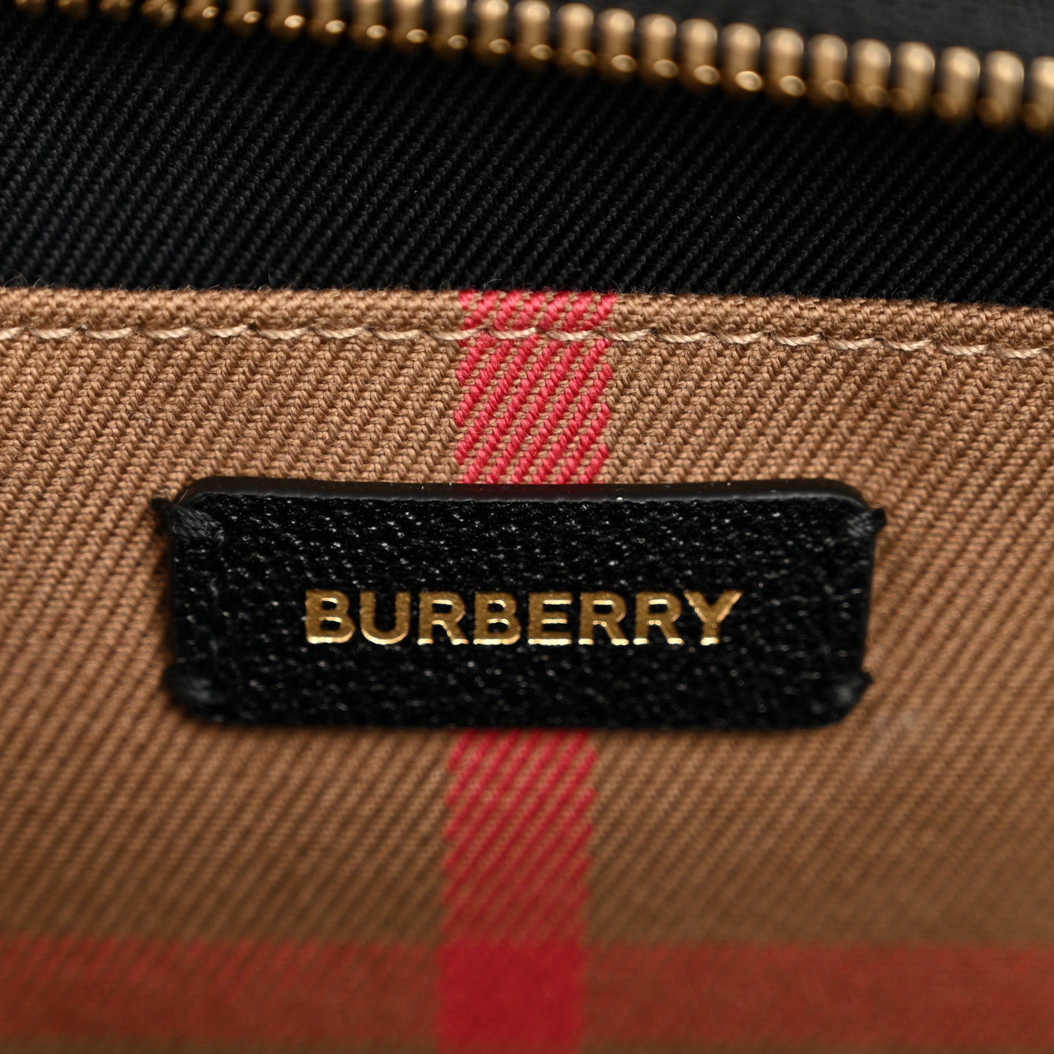 Burberry Calfskin Mega Check Small Banwell Tote Black 6 of 14